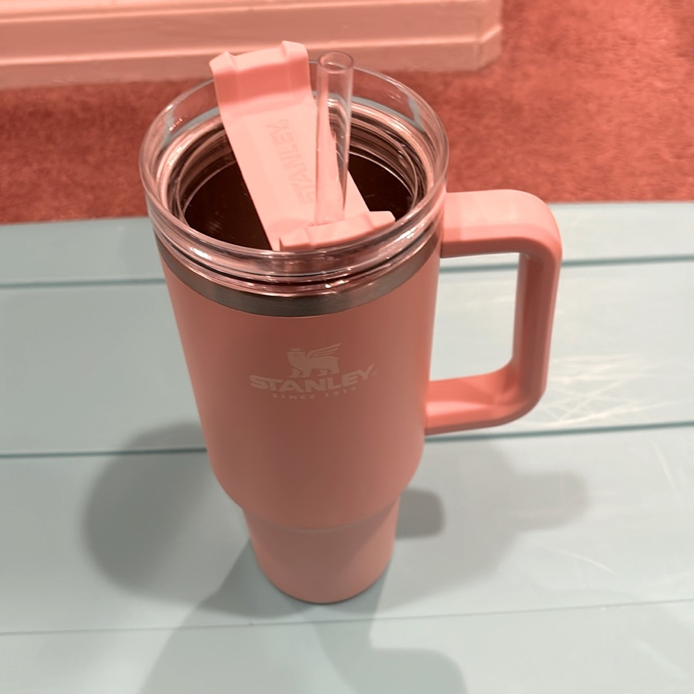 Stanley 40z Tumbler Melon used but no marks or stain’s A22 with straw GRAPEFRUIT